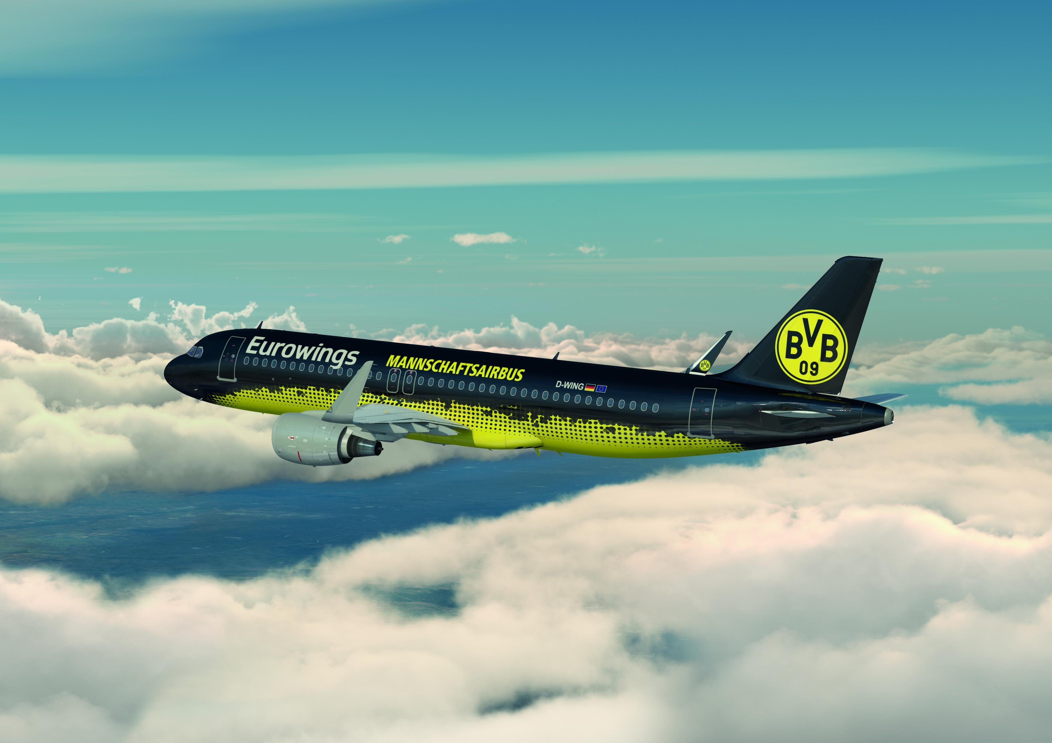 Eurowings BVB Mannschaftsairbus